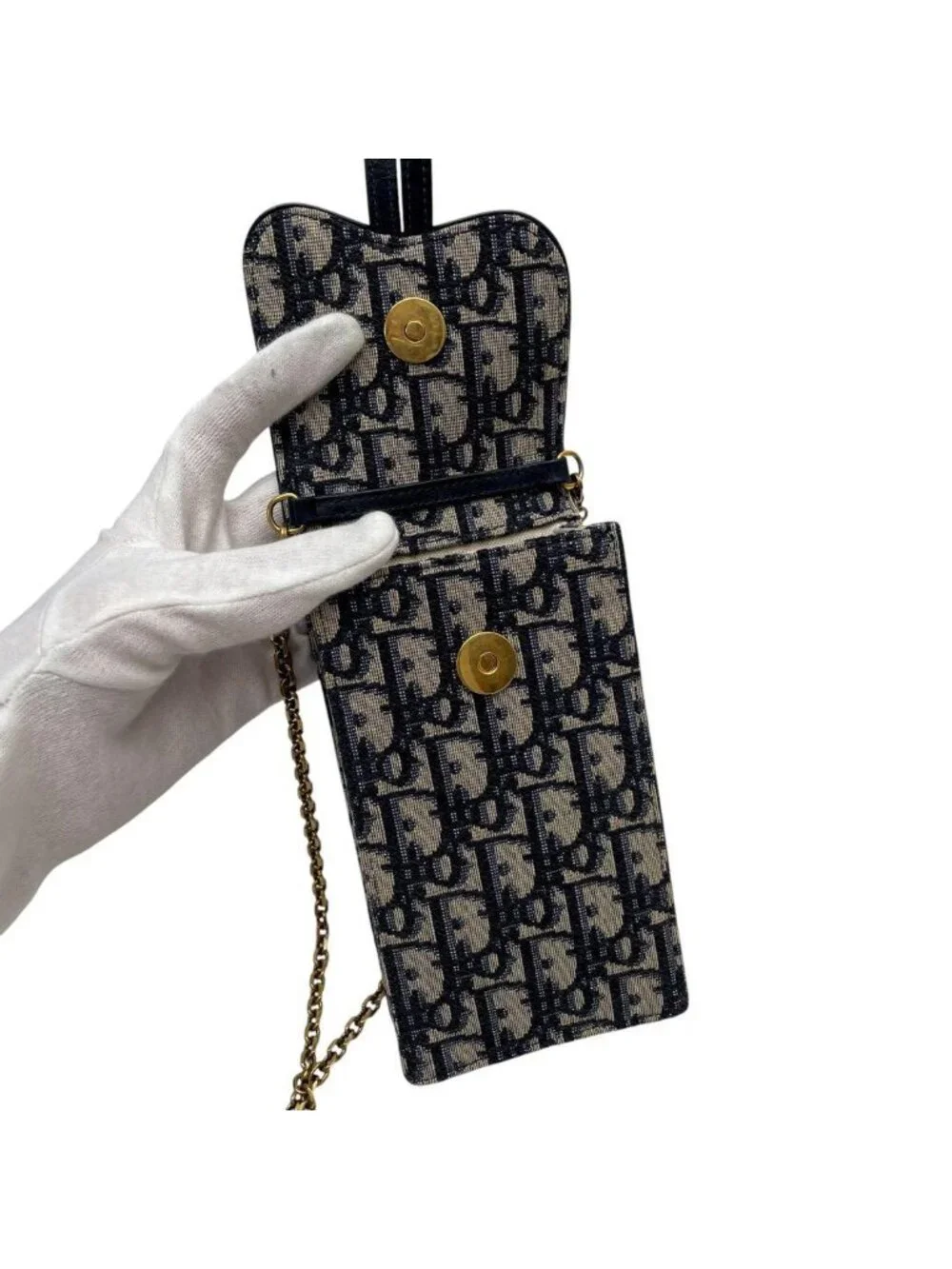 Dior Trotter Canvas Smartphone Shoulder Bag Pouch